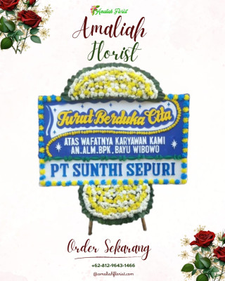 Papan Bunga Duka di Debong Kulon